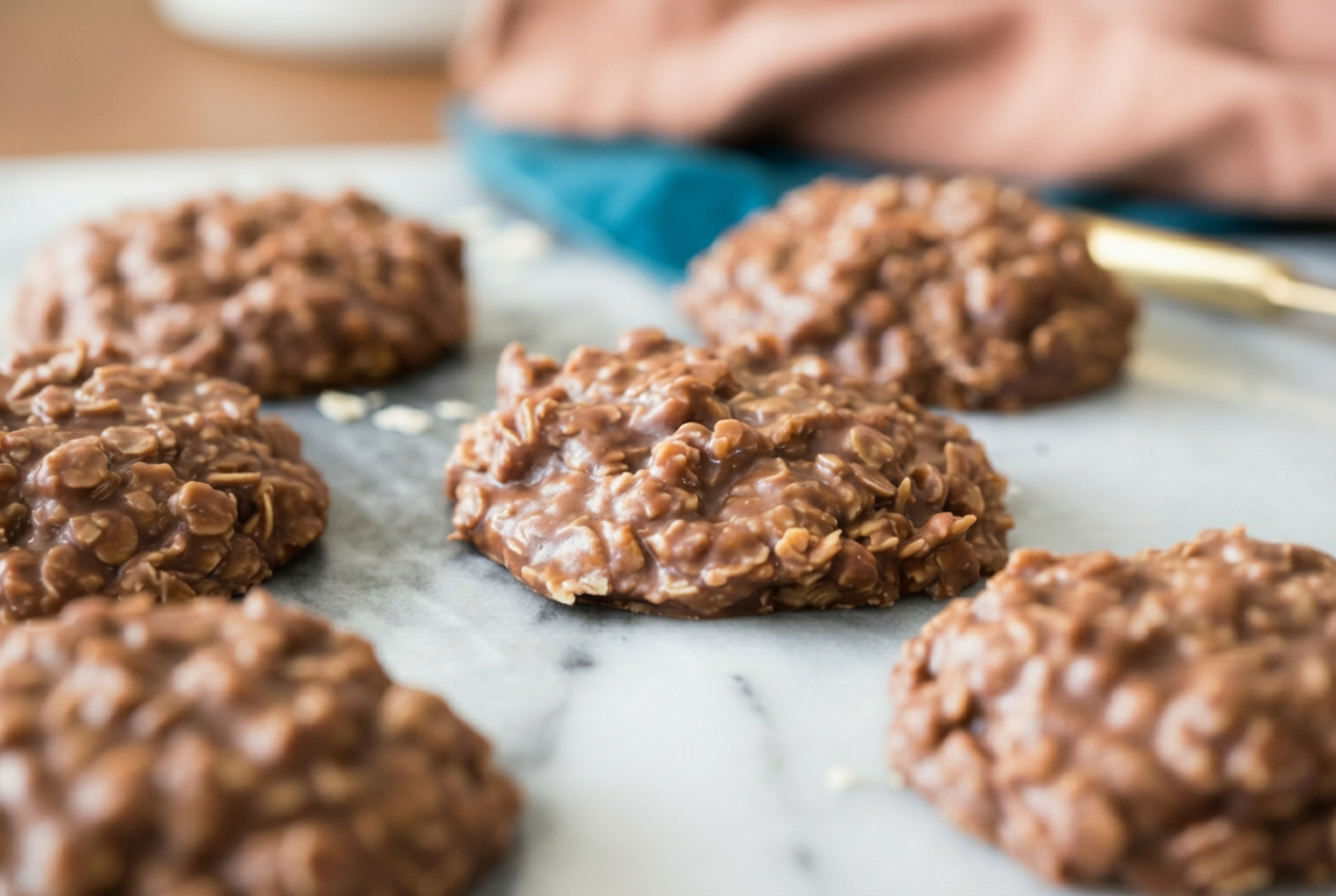 No-Bake Chocolate Protein Cookies (Quick, High-Protein Snack)