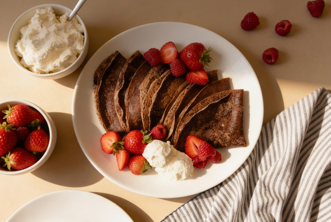 Chocolate Protein Crêpes