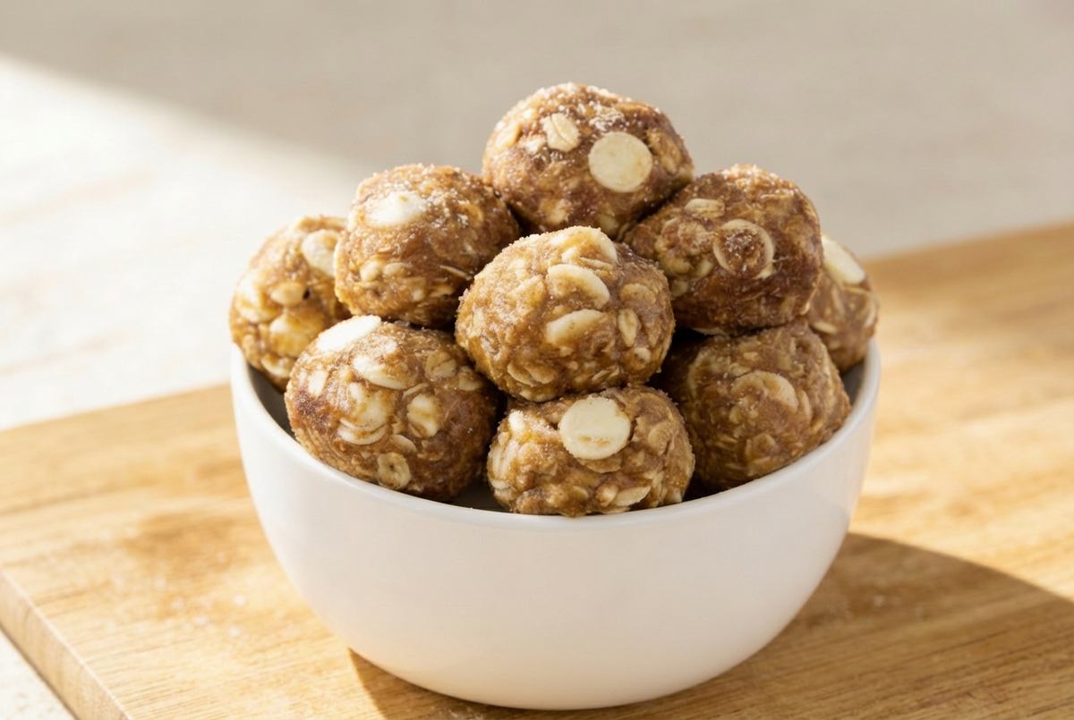 White Chocolate Snickerdoodle Protein Balls
